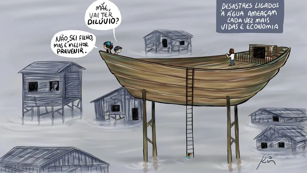 Charge da semana: desastres ligados à água ameaçam cada vez mais vidas e economia